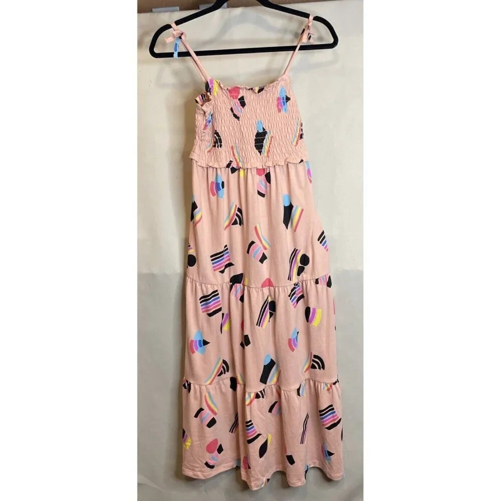 Target Girls Large Take Pride Geometric Print Pink‎ Multi Boho Maxi Dress NEW